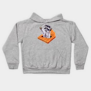 Peeking Raccoons Collection # Raccoon 5 Kids Hoodie